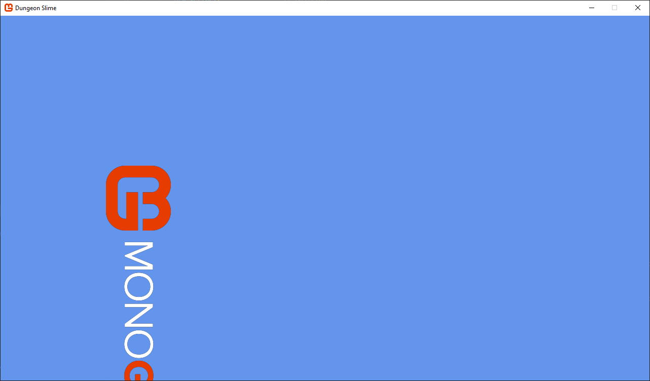 Figure 6-4: Attempting to draw the MonoGame logo rotated 90° and centered on the game window