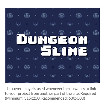 Figure 26-11: Example of uploading a cover image for a game project