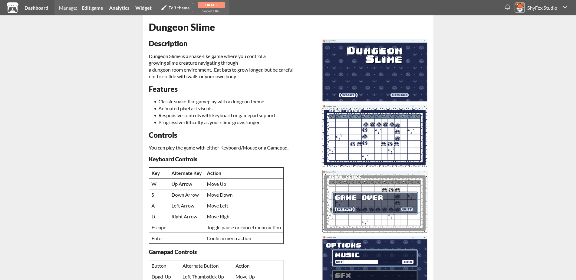 Figure 26-14: Example of a project page preview after initial save